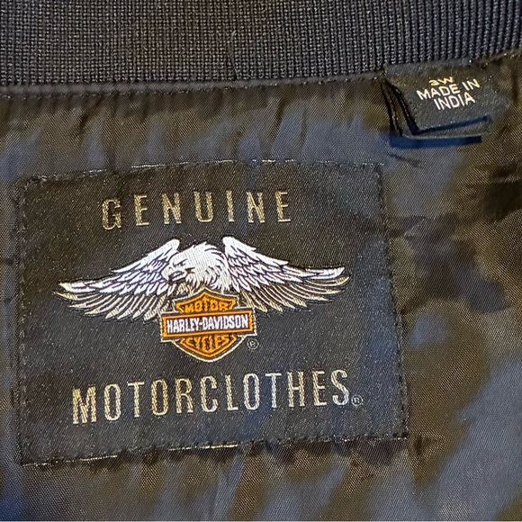 Woman’s Harley Davidson Black Bomber Jacket Size 3X - Picture 14 of 16